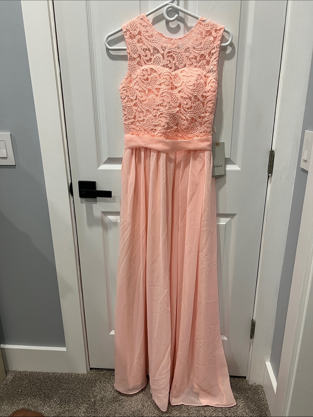 BabyonlineDress Pink Lace Chiffon Floor Length Formal Wedding Dress NWT